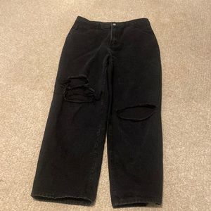 BooHoo Black Wide Leg Jeans